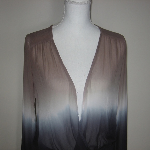 YOUNG FABULOUS & BROKE Ombre Long Sleeve Top M - Picture 2 of 5